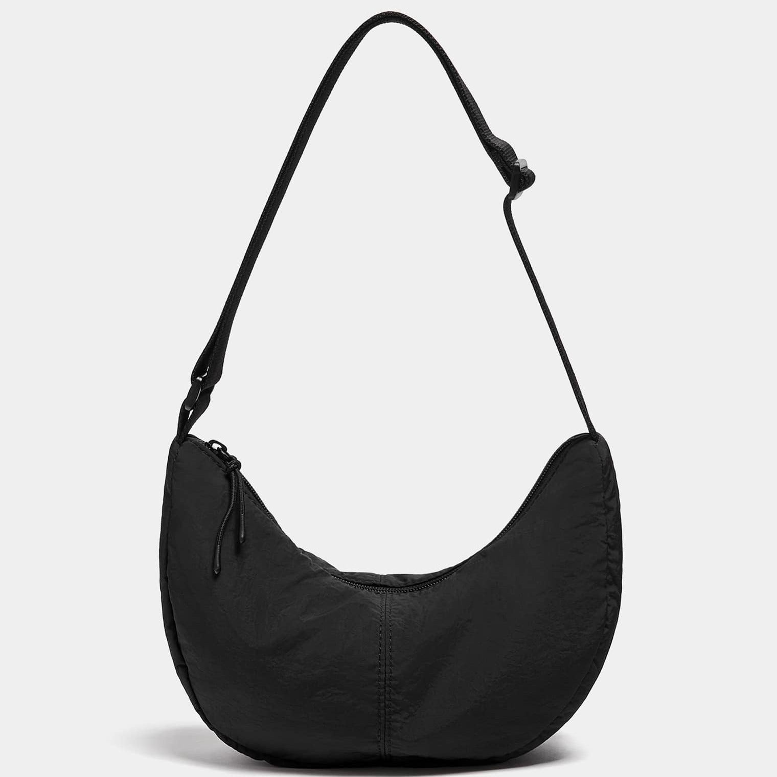 CROSSBODY BAG HALF MOON BLACK