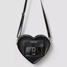 LEATHER HEART BAG BLACK