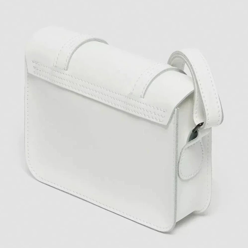 WHITE PISA LEATHER CROSSBODY BAG