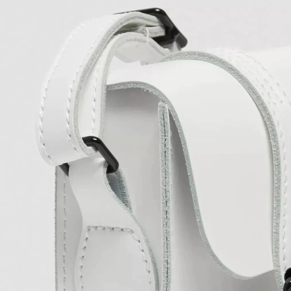 WHITE PISA LEATHER CROSSBODY BAG