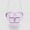 LILAC LEATHER HEART BAG