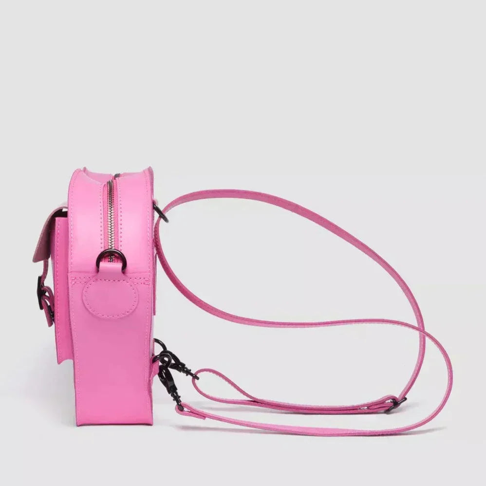 LEATHER HEART BAG PINK