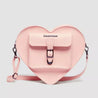 LEATHER HEART BAG PEACH